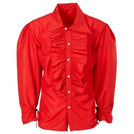 Camisa chorreras rojas