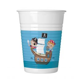 Vasos pirata tesoro 8ud