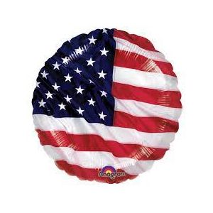 Globo helio bandera americana