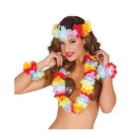 Conjunto hawaiana flor