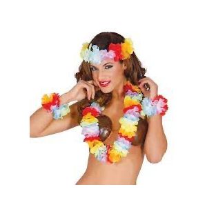 Conjunto hawaiana flor