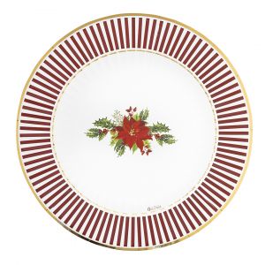 Maxi plato flor de navidad 6 und