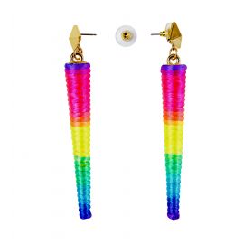 Pendientes cono arcoiris