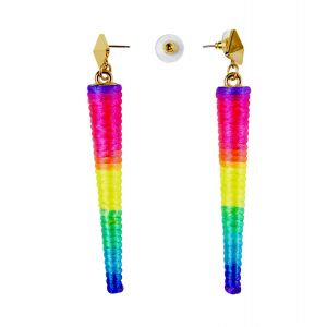 Pendientes cono arcoiris