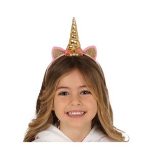 Diadema unicornio oro