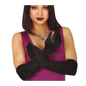 Guantes negros satin