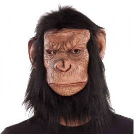 Mascara latex gorila con pelo