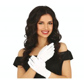 Guantes blancos cortos