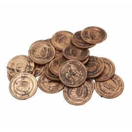 Monedas doradas pirata