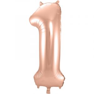 Globo helio 1 rosa dorado