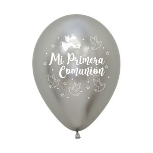 Globos plata comunion 