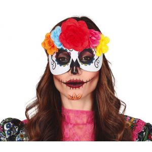 Antifaz catrina con flores