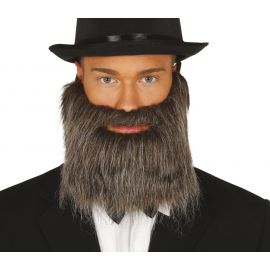 Barba con bigote gris