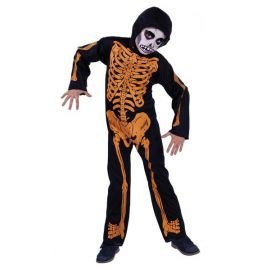 Disfraz esqueleto huesos naranjas