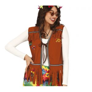 Chaleco hippie marron