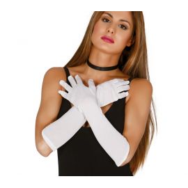 Guantes largos blancos