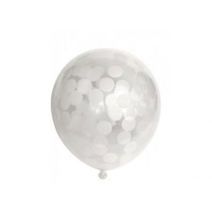 Globos confetti blanco