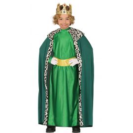 Disfraz rey capa verde