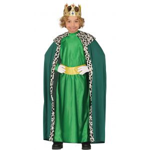 Disfraz rey capa verde
