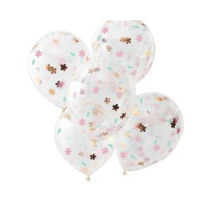 Globos confetti floral