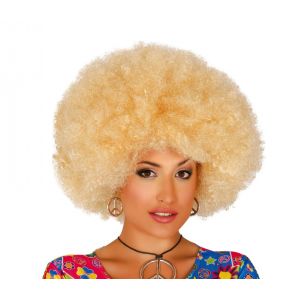 Peluca afro rubia