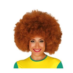 Peluca afro marron guapa