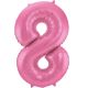 Globo 8 rosa mate