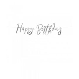 Banner happy birthday plata