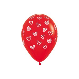 Globos rojoas dibujo corazon 