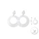 Pendientes aro mediano blanco