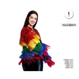 Chaqueta fleco color pl