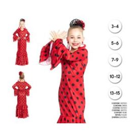 Disfraz flamenca rojo negro inf