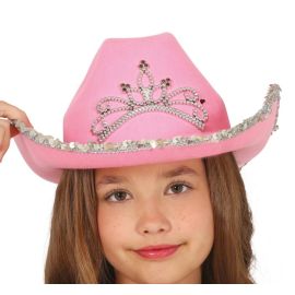 Sombrero vaquera rosa inf