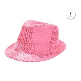 Sombrero lentejuelas rosas
