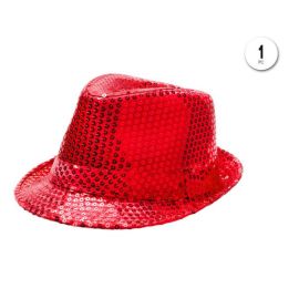 Sombrero lentejuelas rojo