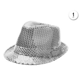 Sombrero lentejuelas plata