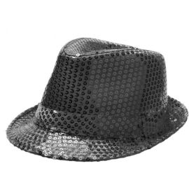 Sombrero lentejuelas negro