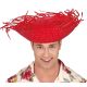 Sombrero paja rojo