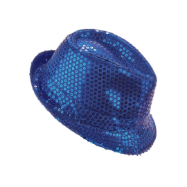 Sombrero lentejuelas azul marino0