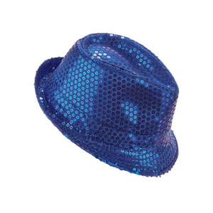 Sombrero lentejuelas azul marino0