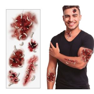 Tatuaje herida gusanos