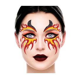 Pegatinas faciales fuego 