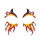 Pegatinas faciales fuego 