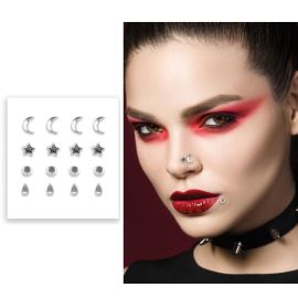 Pegatinas piercing falso plata