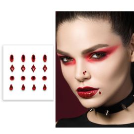 Pegatinas piercing falso rojo