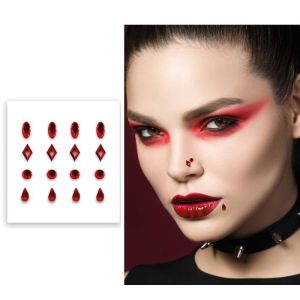 Pegatinas piercing falso rojo