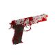 Pistola con sangre 24cm