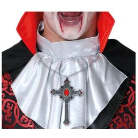Collar cruz rubi 12cm