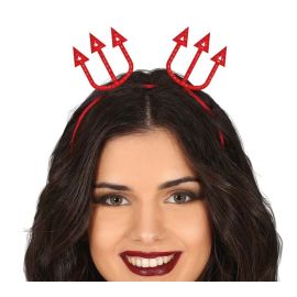 Diadema tridentes piedras preciosas