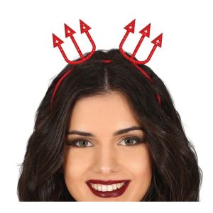 Diadema tridentes piedras preciosas